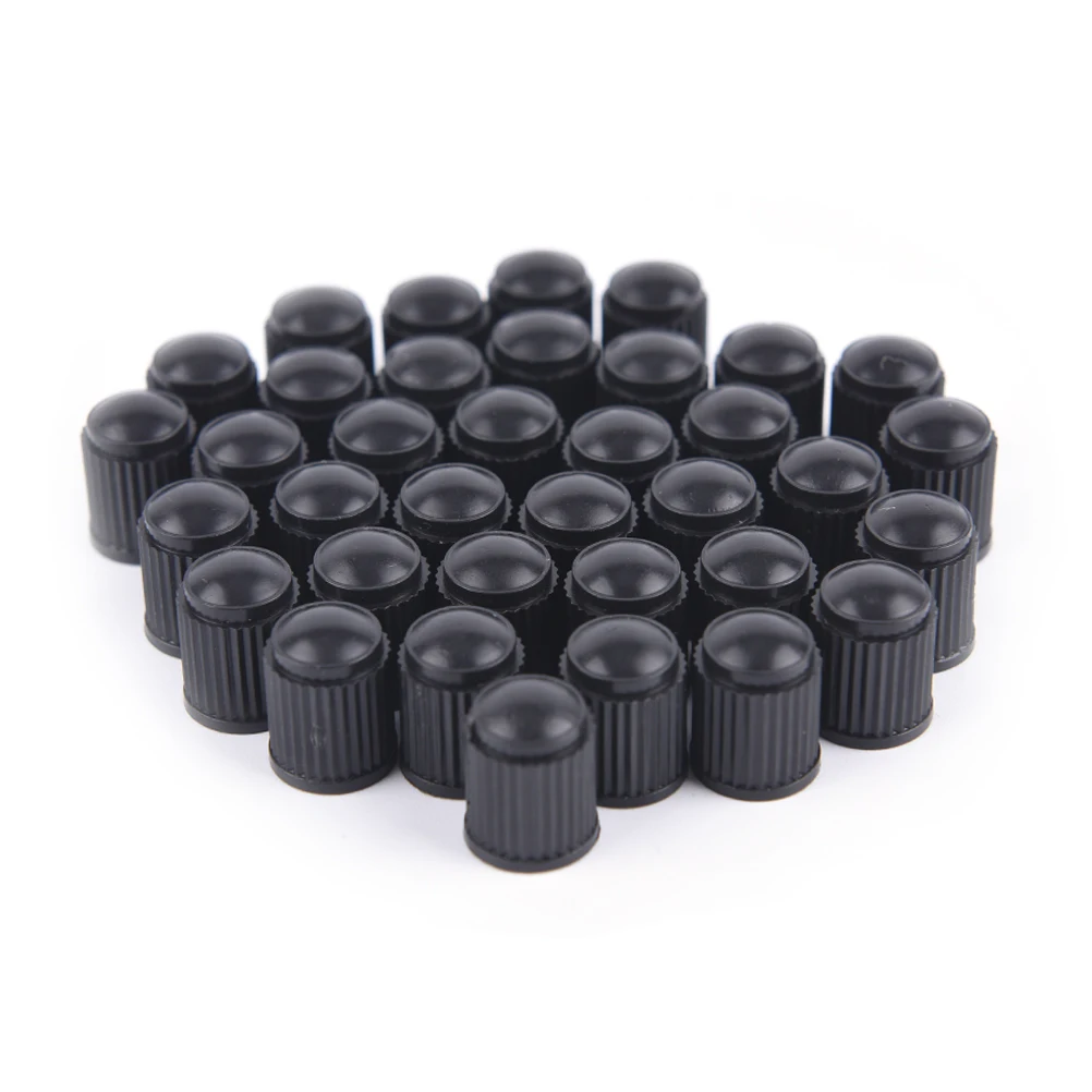 100pcs/lot Black Plastic Dust valve caps bike car wheel tyre air valve