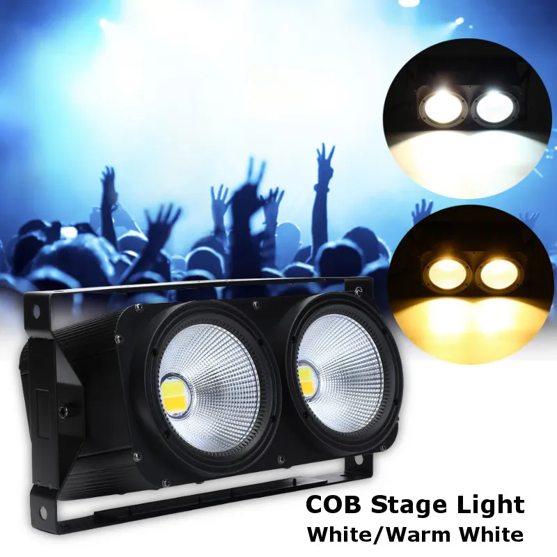 

Professional COB Audience LED Light 2in1 200W High Power DMX Stage Lighting Audience Lamp Wash Light White/Warm White