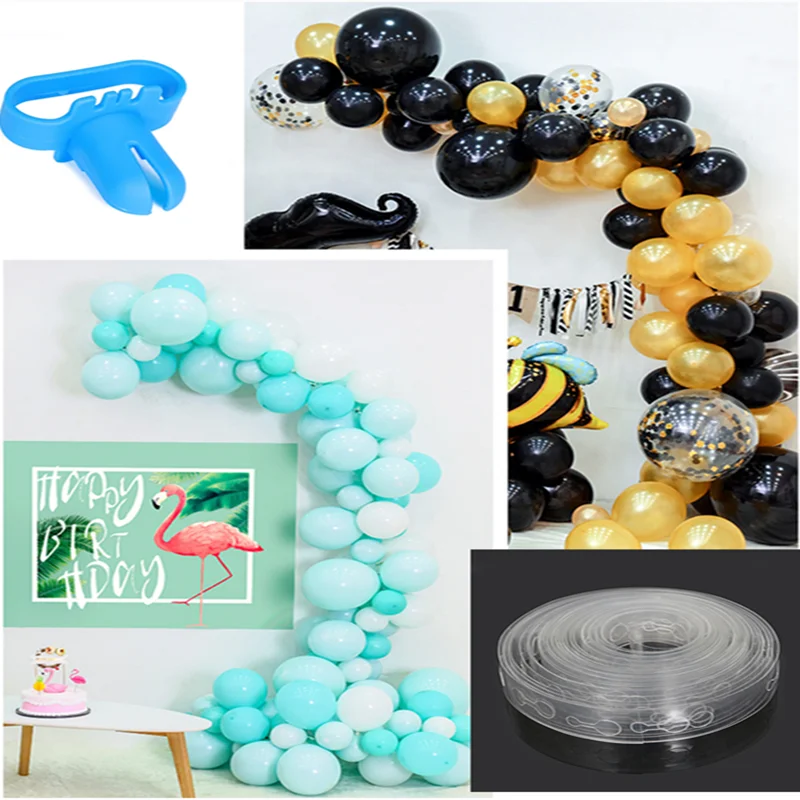 

Balloon Accessories 5M Balloon Chain Glue Point Balloon Ribbon Knotter Wedding Party Birthday Background Party Decoration 7q