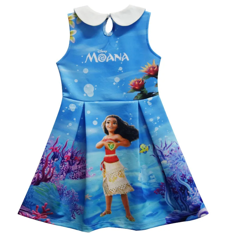 Платье Моана детская одежда летние платья без рукавов костюм для маленьких девочек праздничная одежда принцессы для девочек детская повседневная одежда