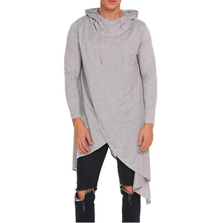 

2018 fashion irregular design hoodie men COFFEY brand spring and autumn casual sweatshirts men cotton long section mens hoodies