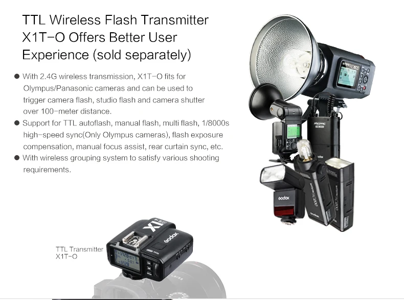 GODOX Flash TT350 Мини Вспышка 2,4G Беспроводная HSS TLL 1/8000 s Master Speedlite вспышка для камеры Olympus Panasonic Lumix