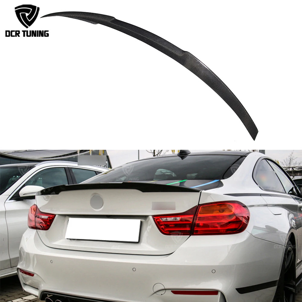 

For BMW M4 Coupe F82 M4 Spoiler Carbon Fiber Carbon Rear Trunk Spoiler carbon Wings car styling 2014 - UP