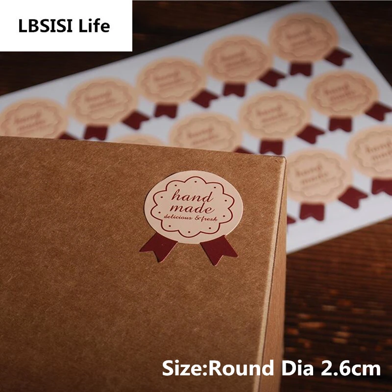 LBSISI Life 108 шт бумажные наклейки ручной работы для рождественских свадебных конфет, печенья, Упаковочная Сумка, коробка, декоративные аксессуары