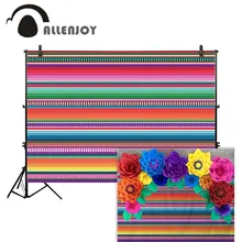 Allenjoy photography background Mexican carnival cinco de mayo serape fiesta colorful stripe decor backdrop photocall photophone
