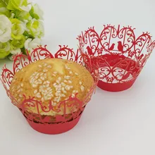 100 шт полый лазерный разрез торта края Беби Шауэр детский день рождения бумага для выпечки/торт лоток декорации 6zsh182