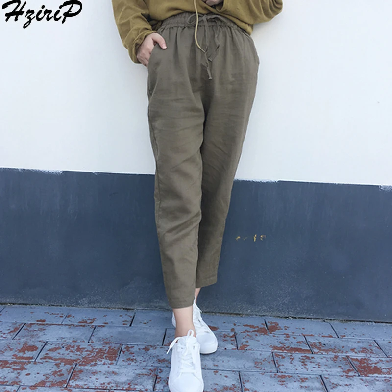 HziriP 2018 New Korean Version Cargo Full Length Pants Women Students ...