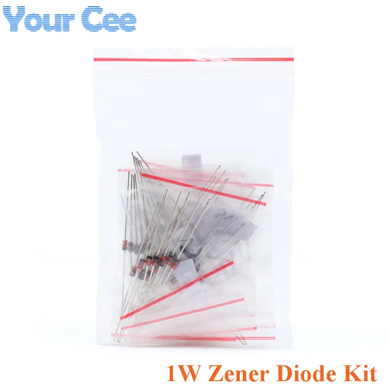 

55Pcs/lot 1W Zener Diode Electronic Components Package 10V~56V Zener Diode Assorted Kit 11 Kinds Each 5pcs