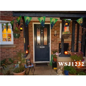 

LB Polyester & Vinyl Halloween Theme Devil's Head Pumpkin Lantern Spider Web Backgrounds For Photo Studio Photography Backdrops