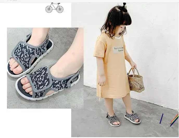2019 летняя детская обувь для маленьких мальчиков и девочек сандалии резиновые детские повседневные дышащая пляжная обувь нескользящие