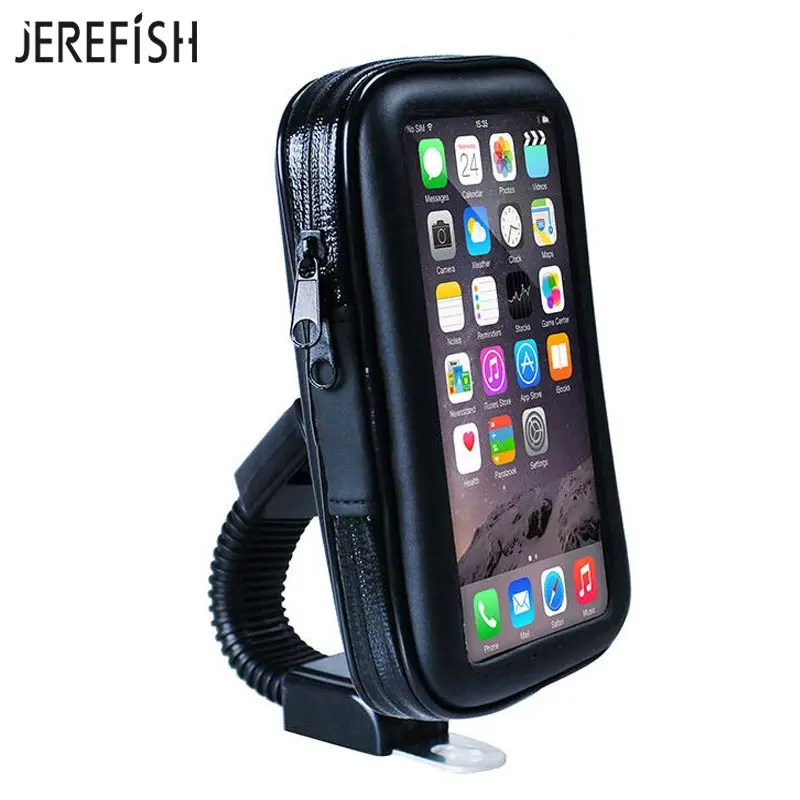 

JEREFISH Waterproof Bike motorcycle phone holder Mount For Huawei Samsung iPhone OPPO GPS Universal Mobile phone Support movil
