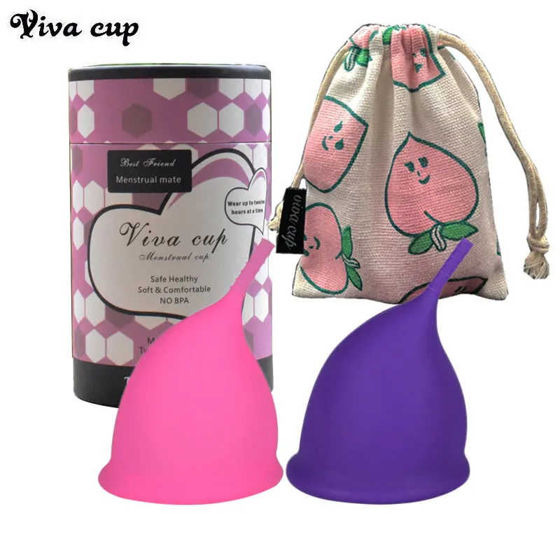 

1set copa menstrual de silicona medica menstrual cup coletor menstrual period period cup feminine hygiene coppetta mestruale