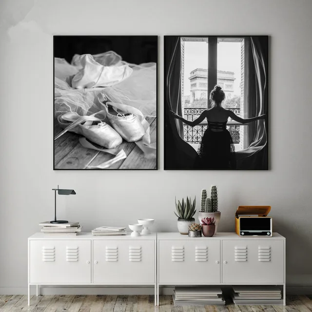 Gohipang-Black-White-Window-Girl-Posters-Print-Foot-Dance-Ballet-Canvas-Painting-Wall-Art-Pictures-For.jpg_640x640