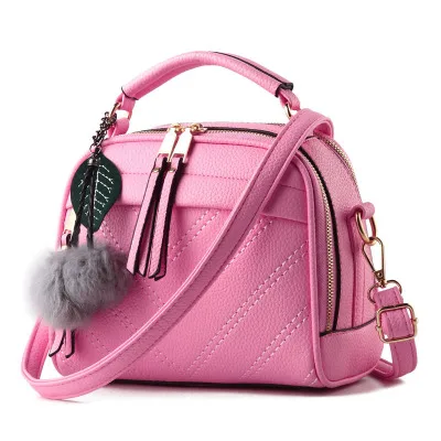 Женская сумка, модная повседневная женская сумка, роскошные женские сумки, натуральная сумка, дизайнерская сумка-мессенджер, новые сумки для женщин - Цвет: Розовый