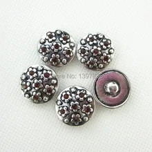 Металл rhinestone18mm кнопку оснастки подвески fit привязать кнопку браслет ювелирных изделий