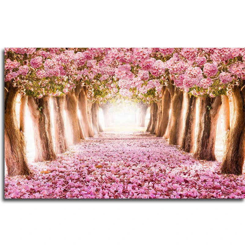 Diamond mosaic cherry blossom needlework embroidery tree cross stitch