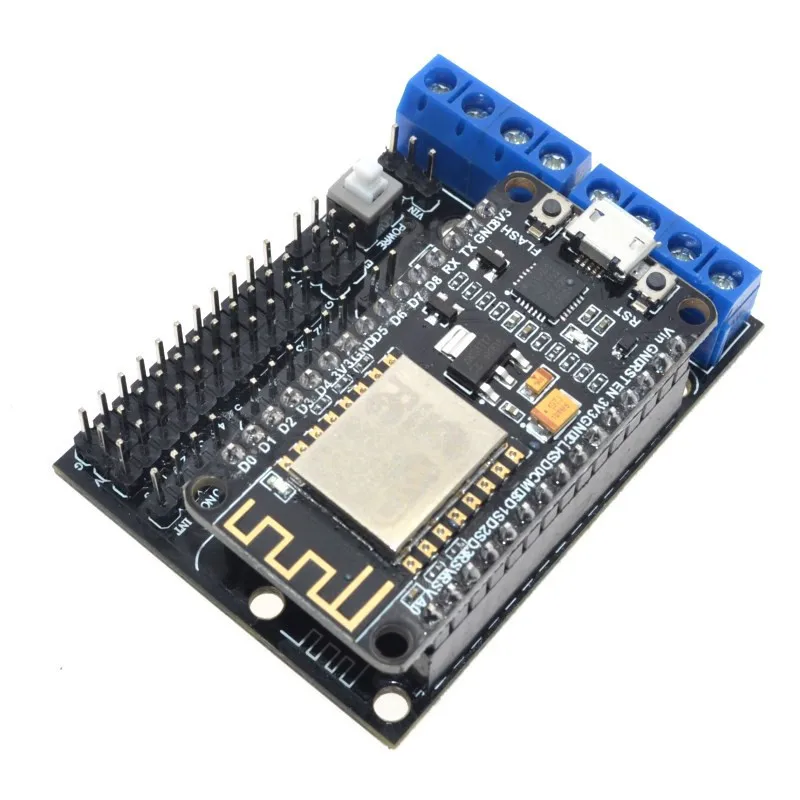 2pcs/1set NodeMCU+Motor Drive Expansion Board ESP12E Lua WiFi Smart Car ESP Suite
