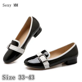 

Square Low High Heel Shoes Women Pumps Woman Office Career Shoes Med High Heels Plus Size 33 - 40 41 42 43