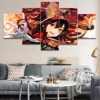 

Modular Canvas Painting Home Wall Art HD Print Bedroom Decor Framework 5 Piece Anime Fate Grand Order Oda Nobunaga Picture