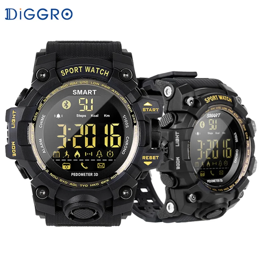 

Diggro EX16S Smart Watch Man Bluetooth Smart Watches Waterproof Pedometor Luminous Dial Smart Bracelet for iOS Android PK DI10