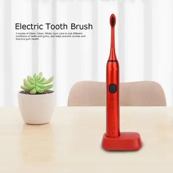 

Sonic Electric Toothbrush Adult Timer Brush USB Rechargeable Electric Tooth Brushes with 4pc Replacement Brush Head IPX7