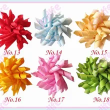 500 шт., 3 дюйма, корейские банты(для шитья), однотонные банты для волос, цветные заколки для волос для девочек