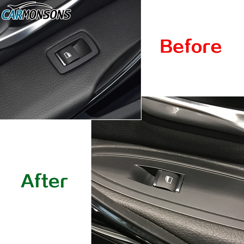 For BMW 1 2 3 4 5 7 Series X1 X3 X4 F20 F22 F30 F32 F10 F01 E84 F25 F26 Door Windows Lift Button Stickers Trim Cover Accessories For BMW 1 2 3 4 5 7 Series X1 X3 X4 F20 F22 F30 F32 F10 F01 E84 F25 F26 Door Windows Lift Button Stickers Trim Cover Accessories