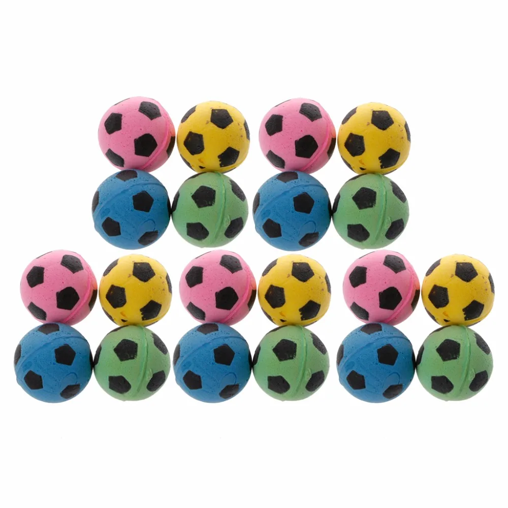 20PCS Non-Noise Cat EVA Ball Soft Foam Soccer Play Balls For Cat Scratching Toy