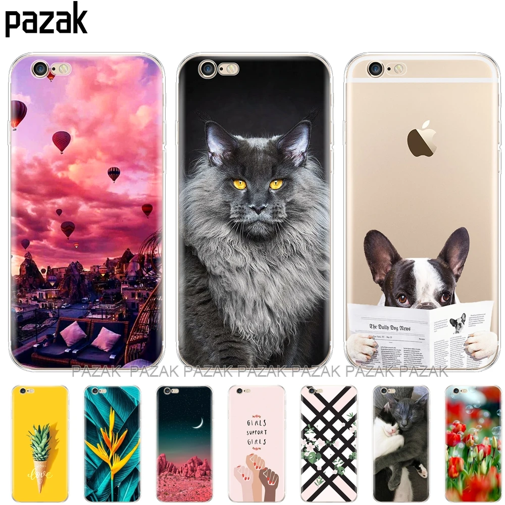Silicone case FOR Coque iPhone 5 5S SE 6 6S 7 8 Plus X 10 Covers FOR Capa iPhone 6 Cases FOR Fund iPhone 6S Case FOR iPhone 5