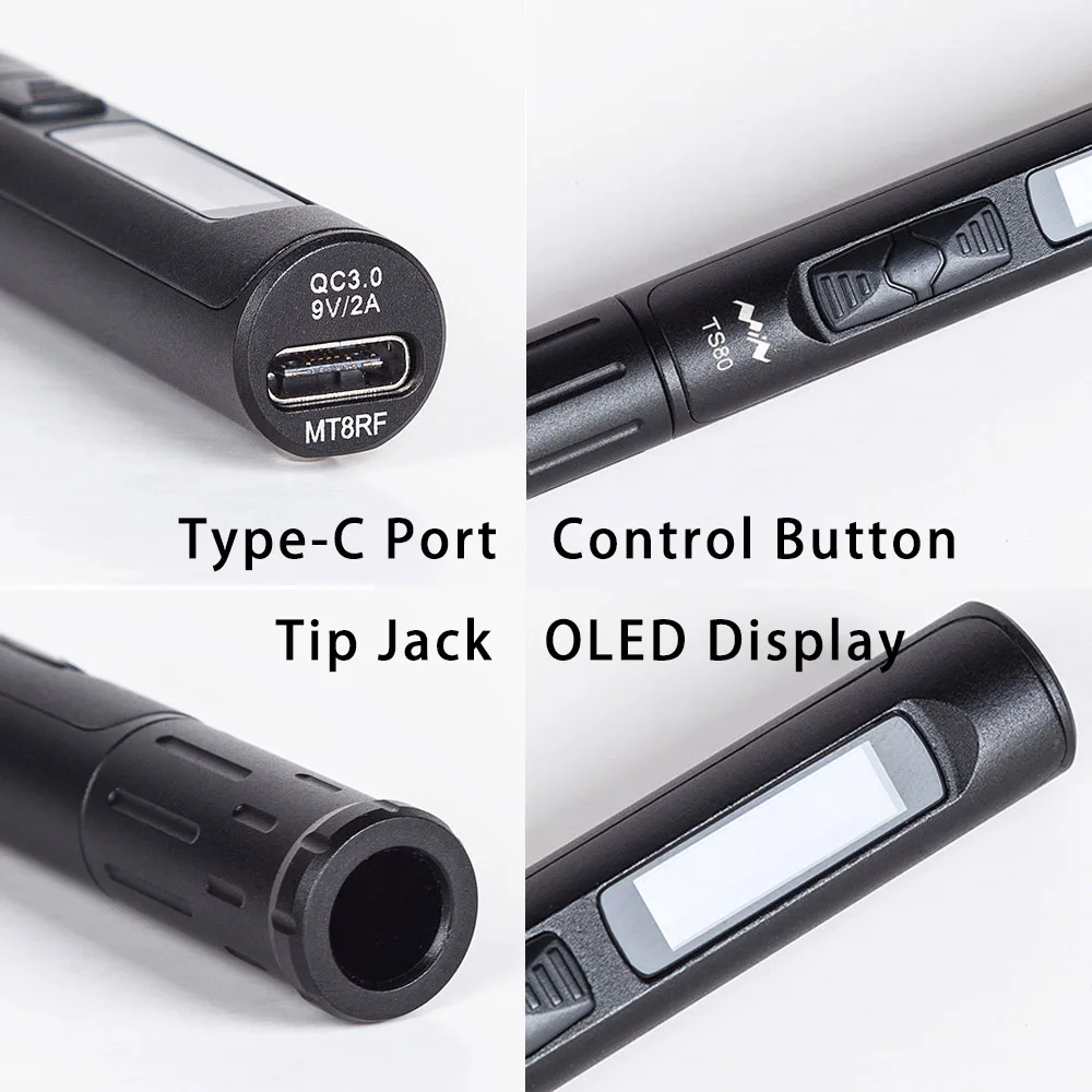 Мини TS80 портативный Электрический паяльник STM32 Регулируемая температура цифровая паяльная станция OLED дисплей USB TypeC разъем питания