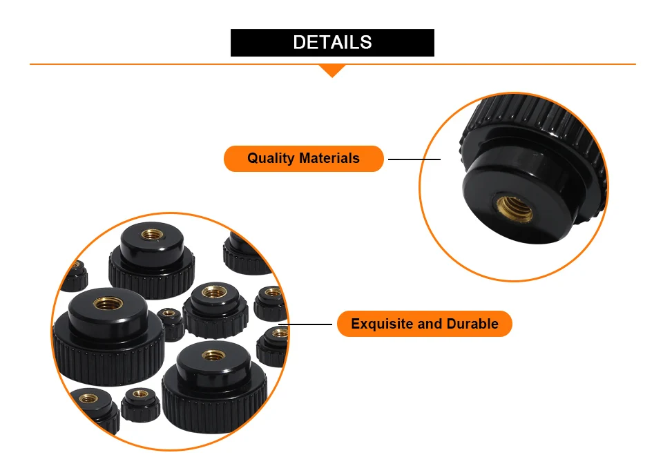 2 шт. M4/M5/M6/M8/M10/M12 внутренняя резьба рифленый зажим для ручек затягивающиеся гайки ручка бакелит Механическая Черная гайка рукоятки захвата