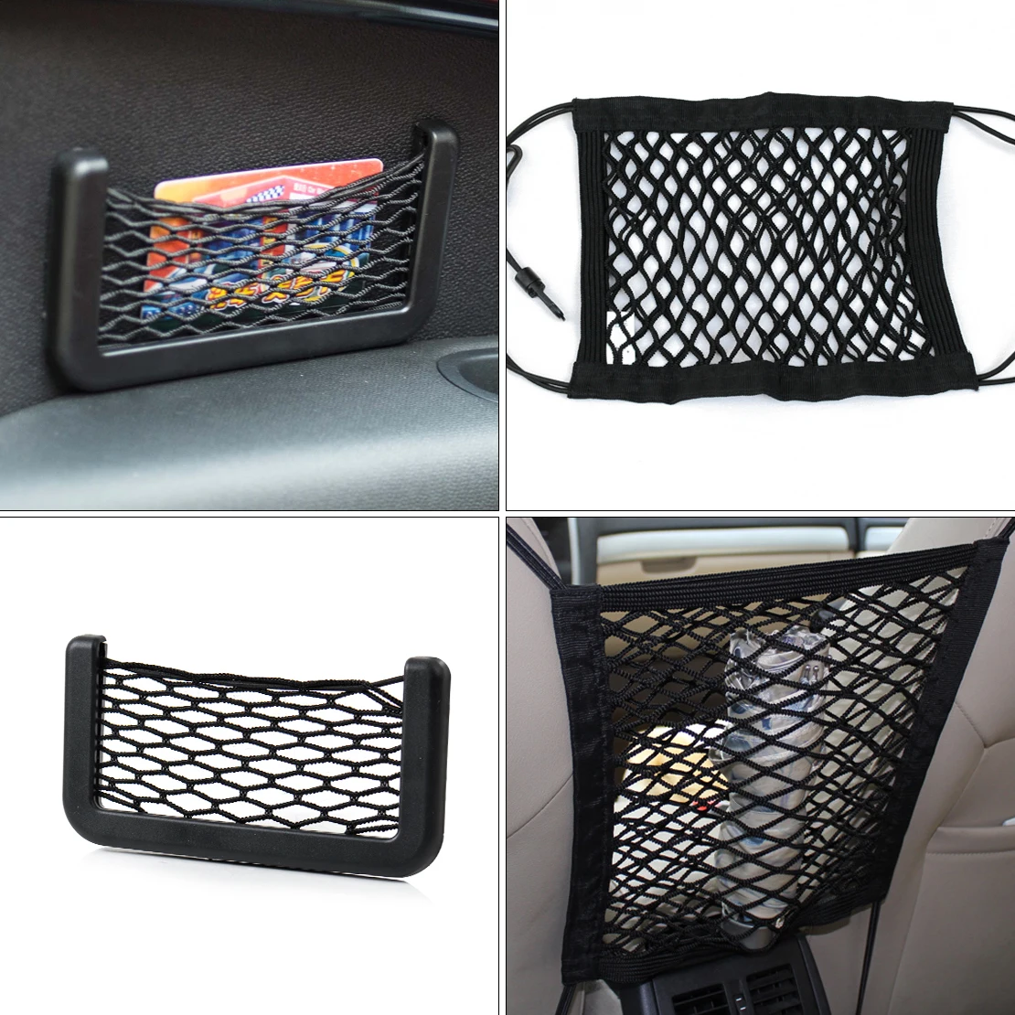 DWCX Car Auto Elastic Nylon String Storage Bag + Seat Hanging Net Bag