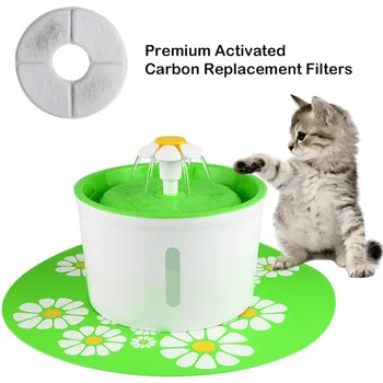 

1.6L Automatic Pet Cat Water Fountain with Mat Electric Dog Cat Pet Mute Drinker Feeder Bowl Pet Drinking Fountain Dispenser New