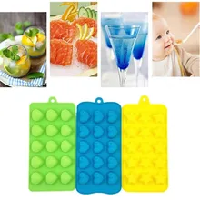 Ice Cube Плесень 3 шт. в форме сердца силиконовые поддон для льда Кухня Барные инструменты Приспособления желе Cube Плесень лоток 35
