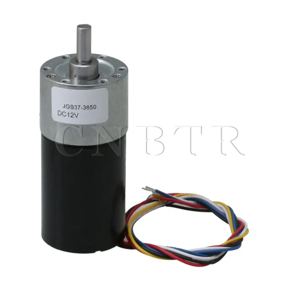 

CNBTR Silver 266RPM 12V Low Speed D-Shaft DC Brushless Geared Electric Motor