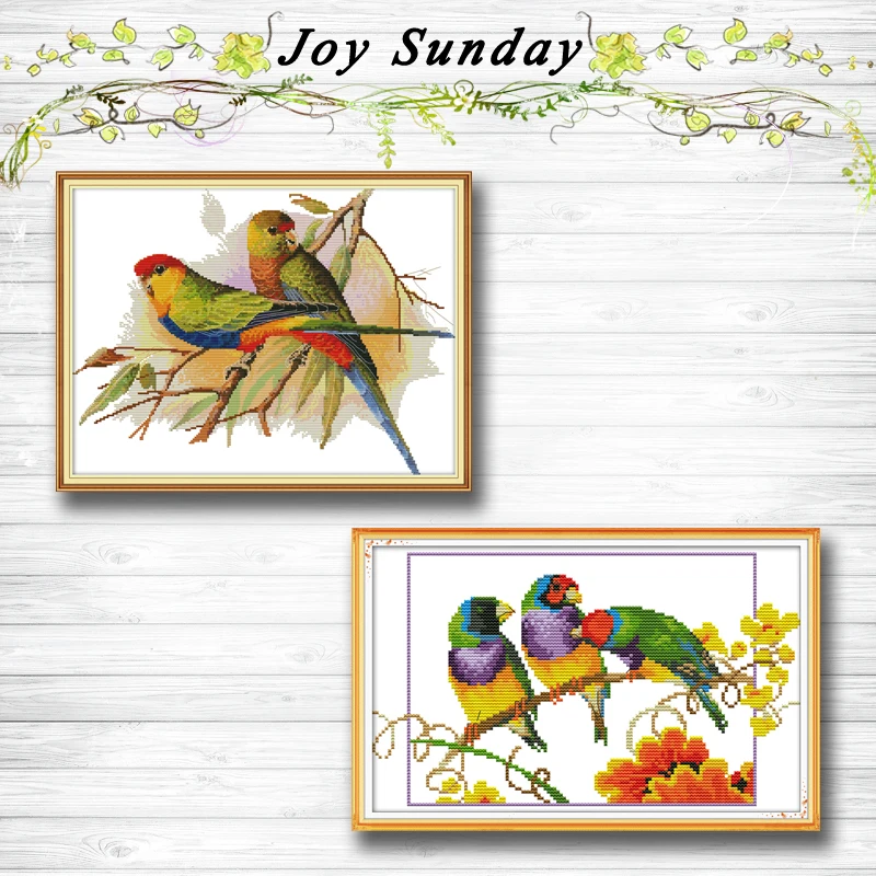 

Beautiful Parrot animal decor Patterns 14CT 11CT dmc Counted Cross Stitch Sets embroidery sets Needlework kits Home decor