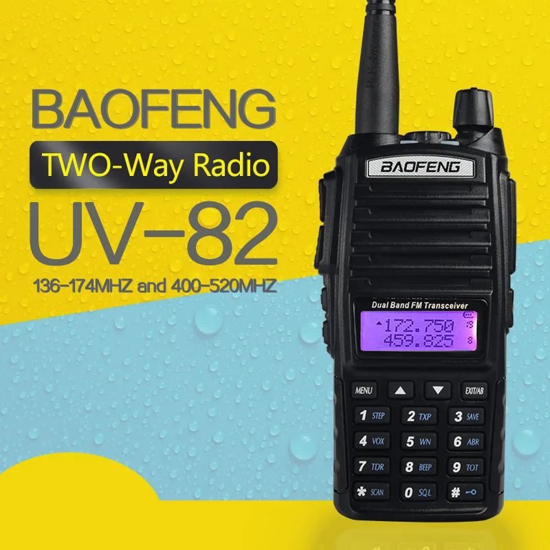 

2 PCS Baofeng UV-82 UV82 UV 82 Walkie Talkie Two Way CB Ham UHF VHF Radio Station Transceiver Boafeng Wakie Amador Scanner Handy