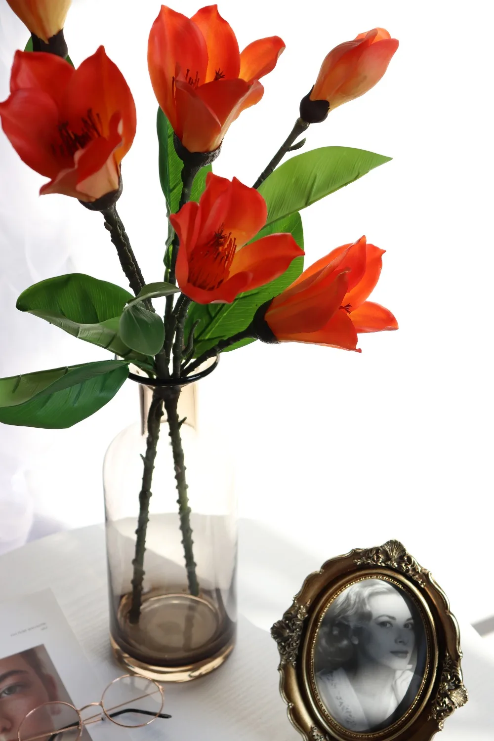 New Chinese Style Flower Art Artificial Kapok Sitting Room Flower Arrangement Design Decoration Table Flower Artificial Dried Flowers Aliexpress