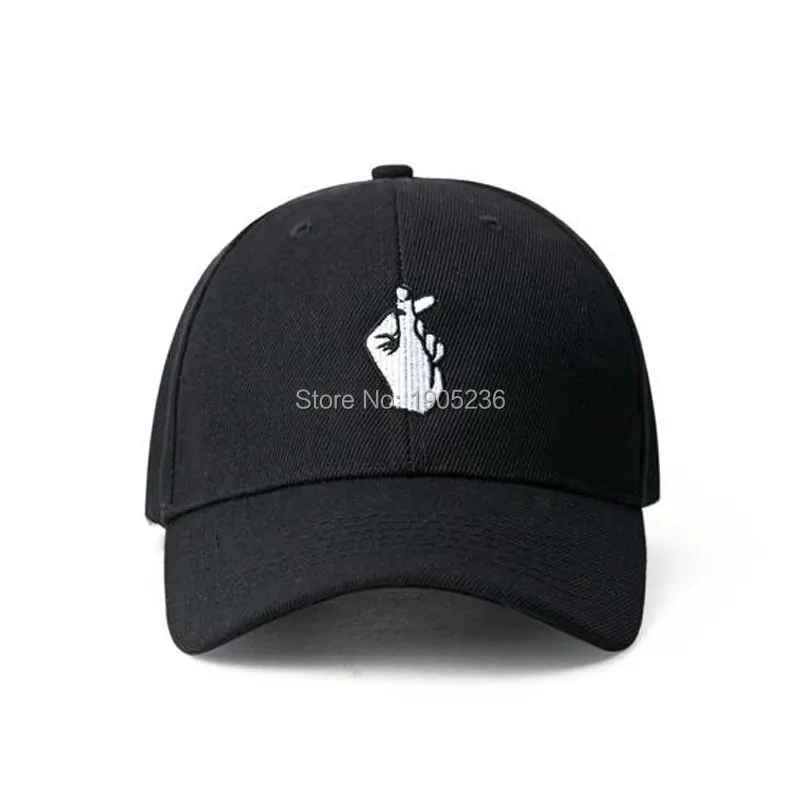 Love Gestures Finger Embroider Golf Baseball Caps Men Women Snapback Hats Snap Back Hats Little