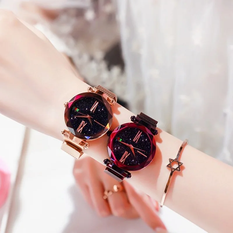 

Ladies Magnetic Starry Sky Clock Women Watches Starry sky Magnet Buckle Fashion Casual Female Wristwatch relogio