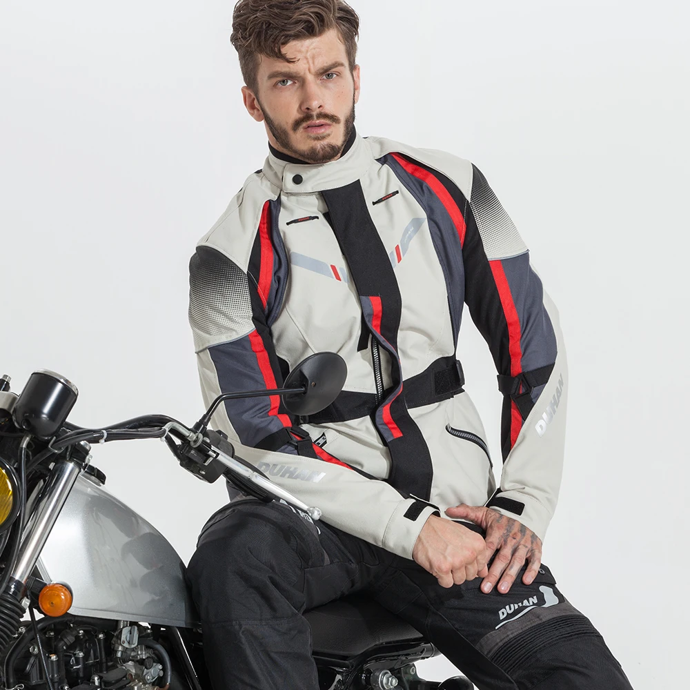 DUHAN Мужская мотоциклетная куртка Moto Touring одежда осень-зима костюм водонепроницаемый морозостойкий мотоциклетный штаны набор защитное снаряжение