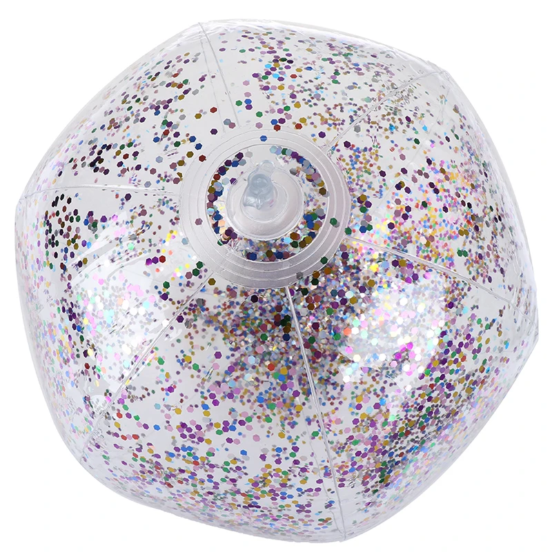 Прозрачный шикарный ПВХ шар для плавания игрушки круглые надувные блестки внутри пляжный шар для бассейна, погружаемый в воду детская