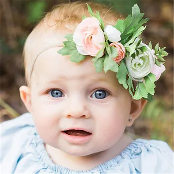 

Hot sell Newborn Kids Baby Girls Headdress Toddler Cute Flower Headband Hair Band Headwear Accessories