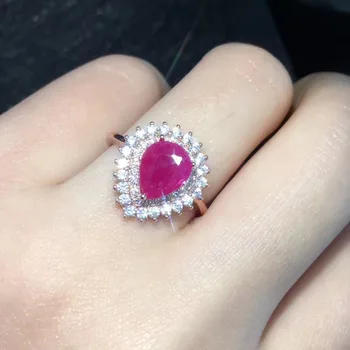 

Qi Xuan_Fashion Jewelry_Red Stone Simple Elegant Woman Rings_Rose Gold Color Fashion Red Rings_Manufacturer Directly Sales