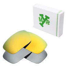 2 пары Mryok поляризованные Сменные линзы для солнцезащитных очков Оукли Badman Серебро Титан& 24 K золото