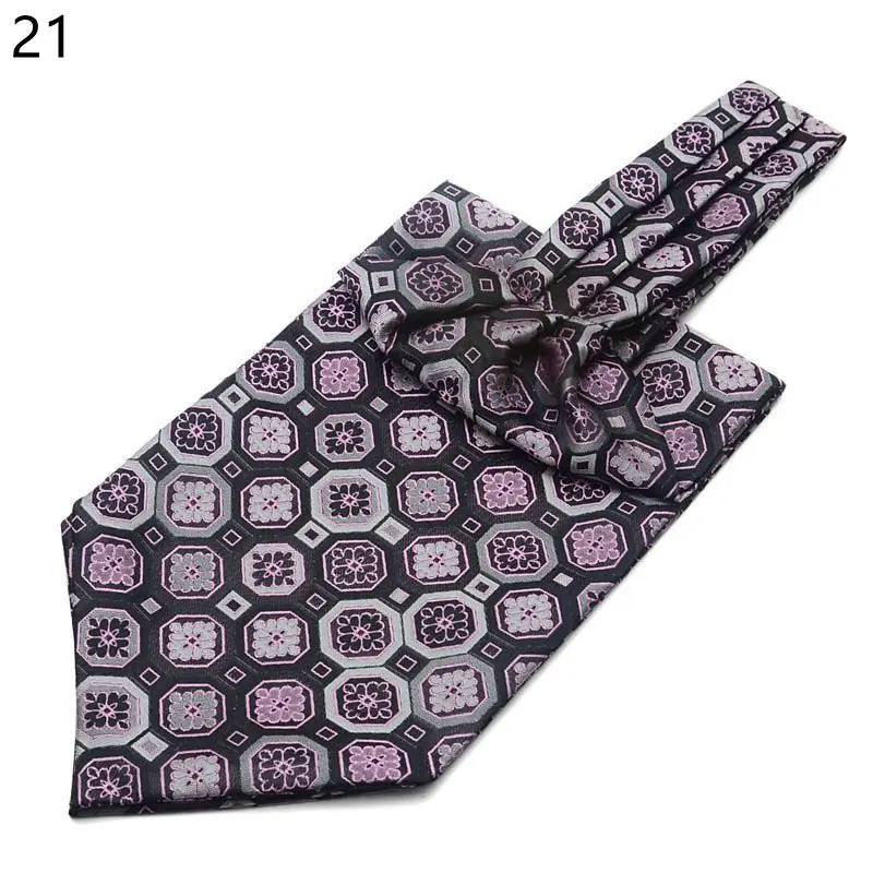 Men's  cravat suit silk scarf business collar wide tie retro pattern shirt scarf wedding party accessories