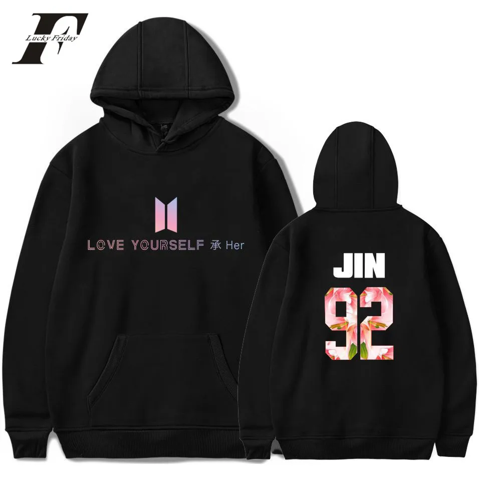 Luckyfridayf BTS Толстовка Мода Дизайн балахон хип-хоп пуловер Плюс Толстовки Для женщин Зимняя Мужская Творческий принт Bangtan Обувь для мальчиков