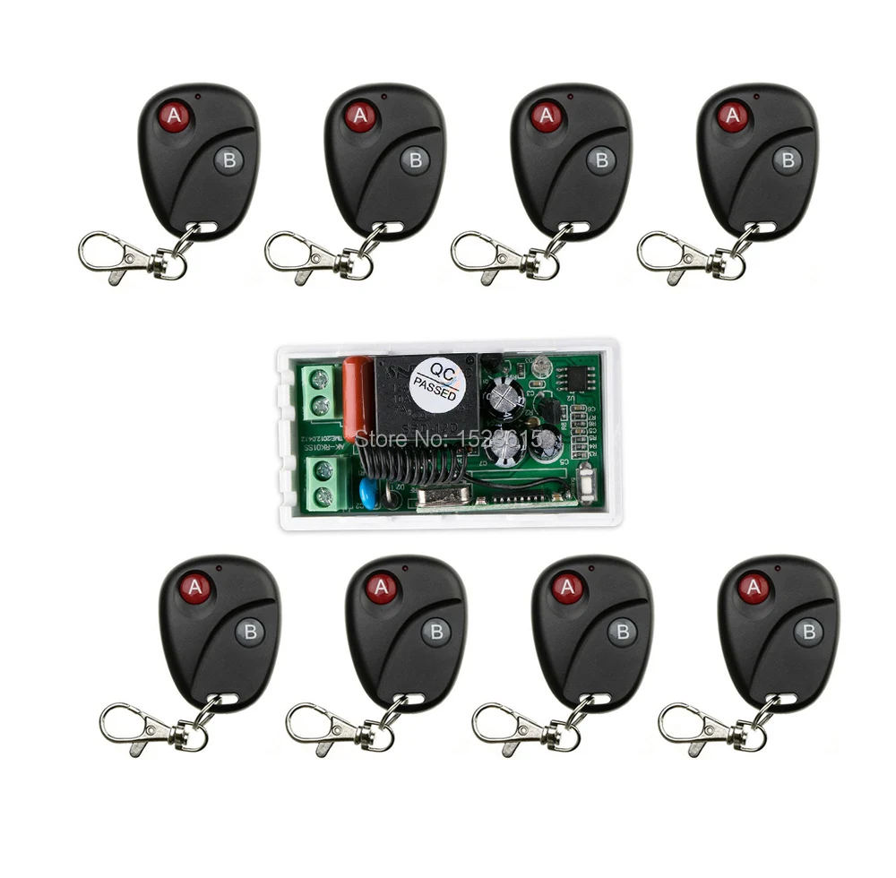 

most simple wiring AC220V 1CH RF Wireless Remote Control Switch System Transmitter with Two-button Receiver Smart Home Switch