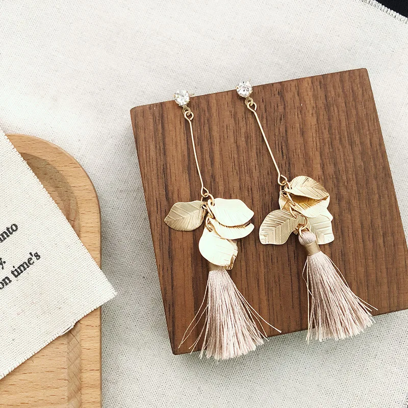 

New Design Fashion Vintage Boho Lady's Long Tassel Fringed Drop Earrings For Women Brincos Pendientes Wedding Party Mujer Moda
