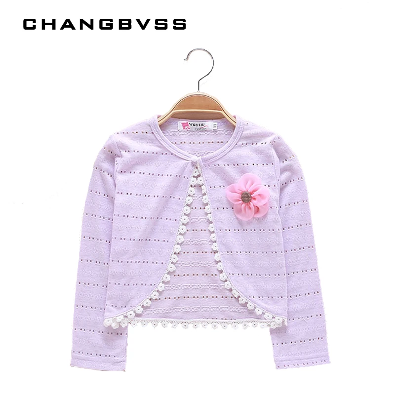 Thin Cotton Cardigan For Girls Full-Sleeve Girls Cardigan 2-8T Top Girl Clothing Sweaters Summer Knitting Kids Outer Wear Jacket Thin Cotton Cardigan For Girls Full-Sleeve Girls Cardigan 2-8T Top Girl Clothing Sweaters Summer Knitting Kids Outer Wear Jacket
